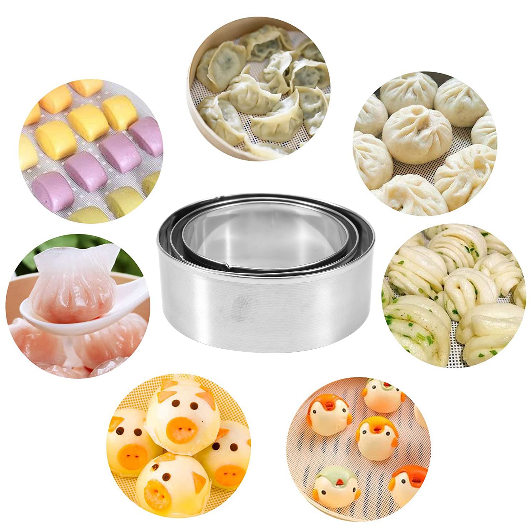 Gyoza Dumpling Maker - Conjunto de 8 peças para fazer